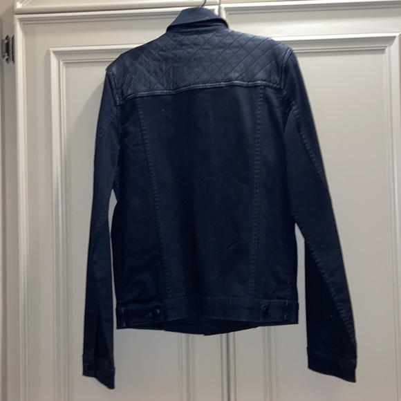 NWT MENS BLACK JOE’S JEANS DENIM AND LEATHER JACKET SMALL - Picture 4 of 4